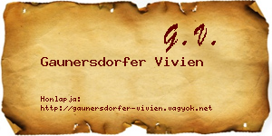 Gaunersdorfer Vivien névjegykártya